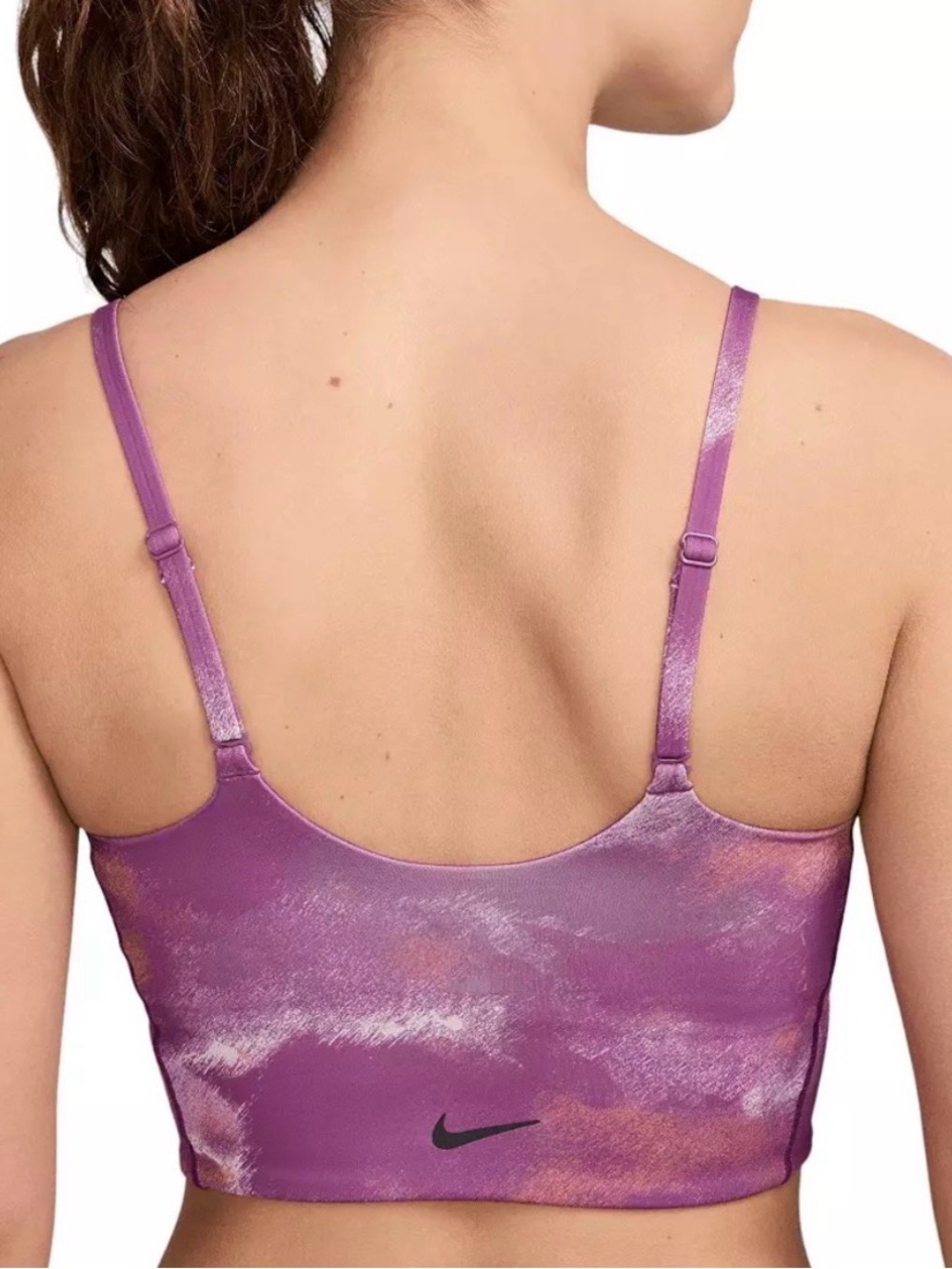 Nike One Convertible Light-Support Lightly Lined Longline Printed Sports Bra - Picture 6 of 14